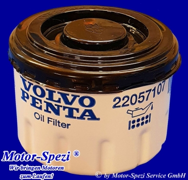 Volvo Penta Ölfilter für 2001, 2002 und 2003/T, original 22057107 ersetzt 834337